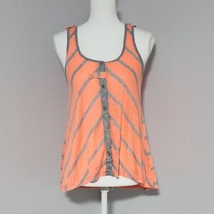 Vintage Y2K Robin K Heritage Orange Striped Sleeveless Tank Size Small